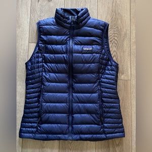 Patagonia Navy Down Sweater Vest Women Medium M